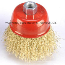 Cup Brushes-Crimped Wire of 3′′ for Shoe Industry